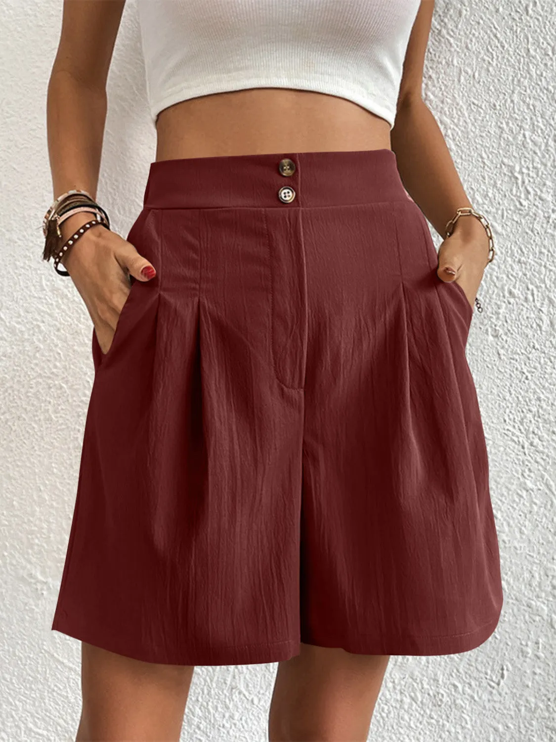 11 High Waist Classy Tailored Shorts with Pockets