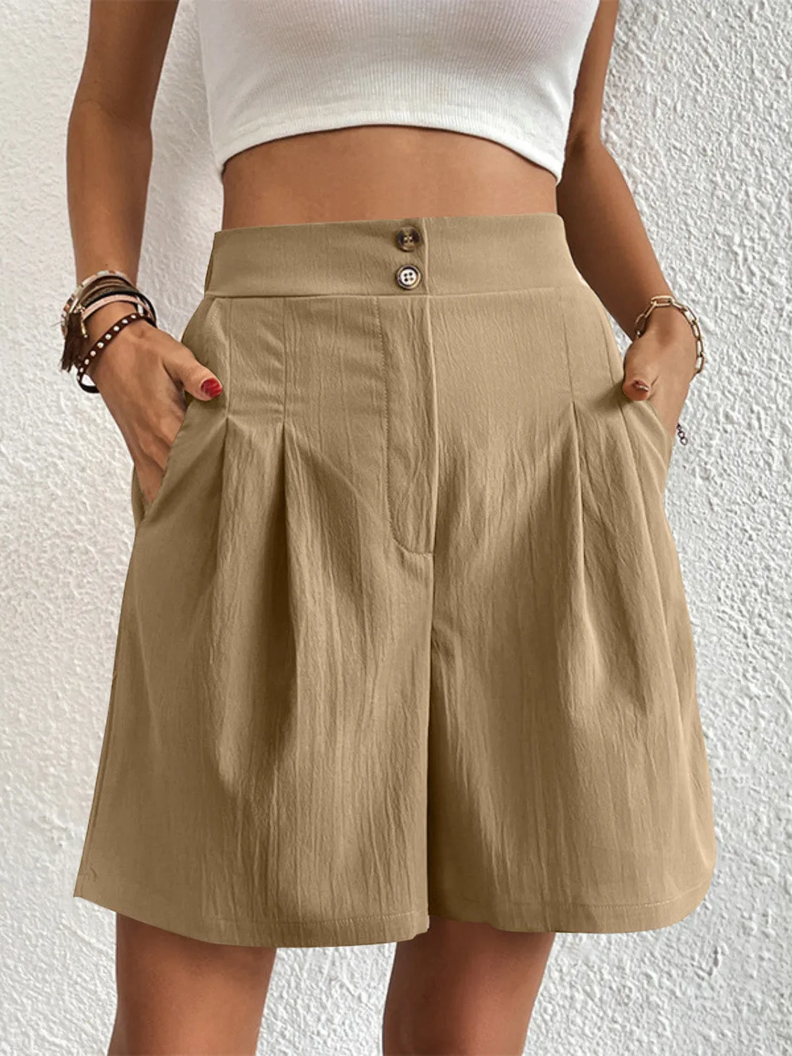 11 High Waist Classy Tailored Shorts with Pockets