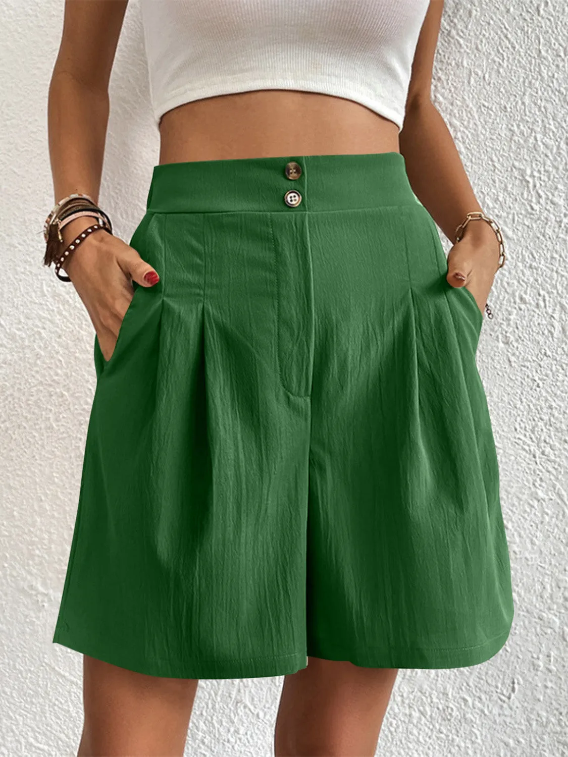 11 High Waist Classy Tailored Shorts with Pockets