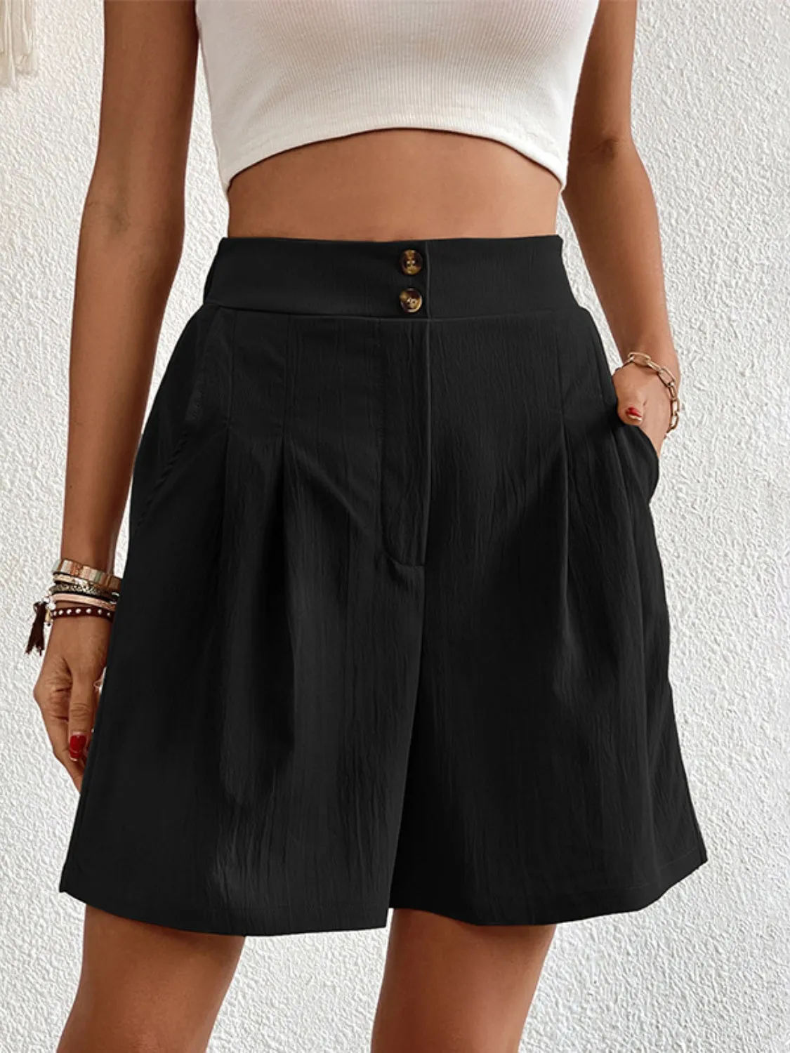 11 High Waist Classy Tailored Shorts with Pockets