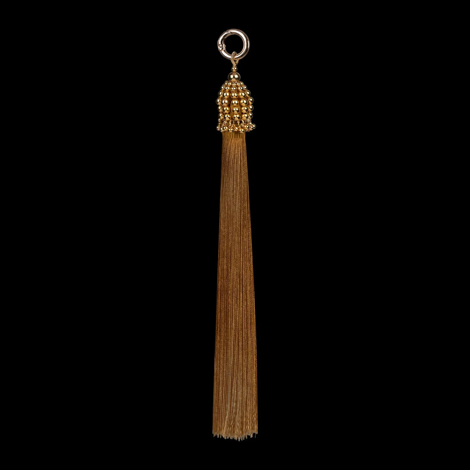 11" Gold Cap Polyester Tassel