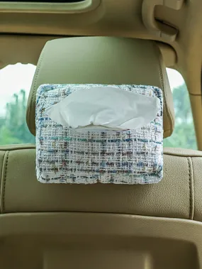 1pc Polyester Car Seat Back Tissue Box