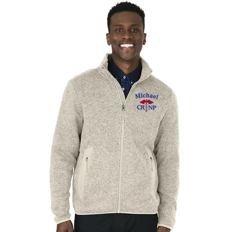 9493 |  Charles River Mens Heathered Fleece Nurse Jacket