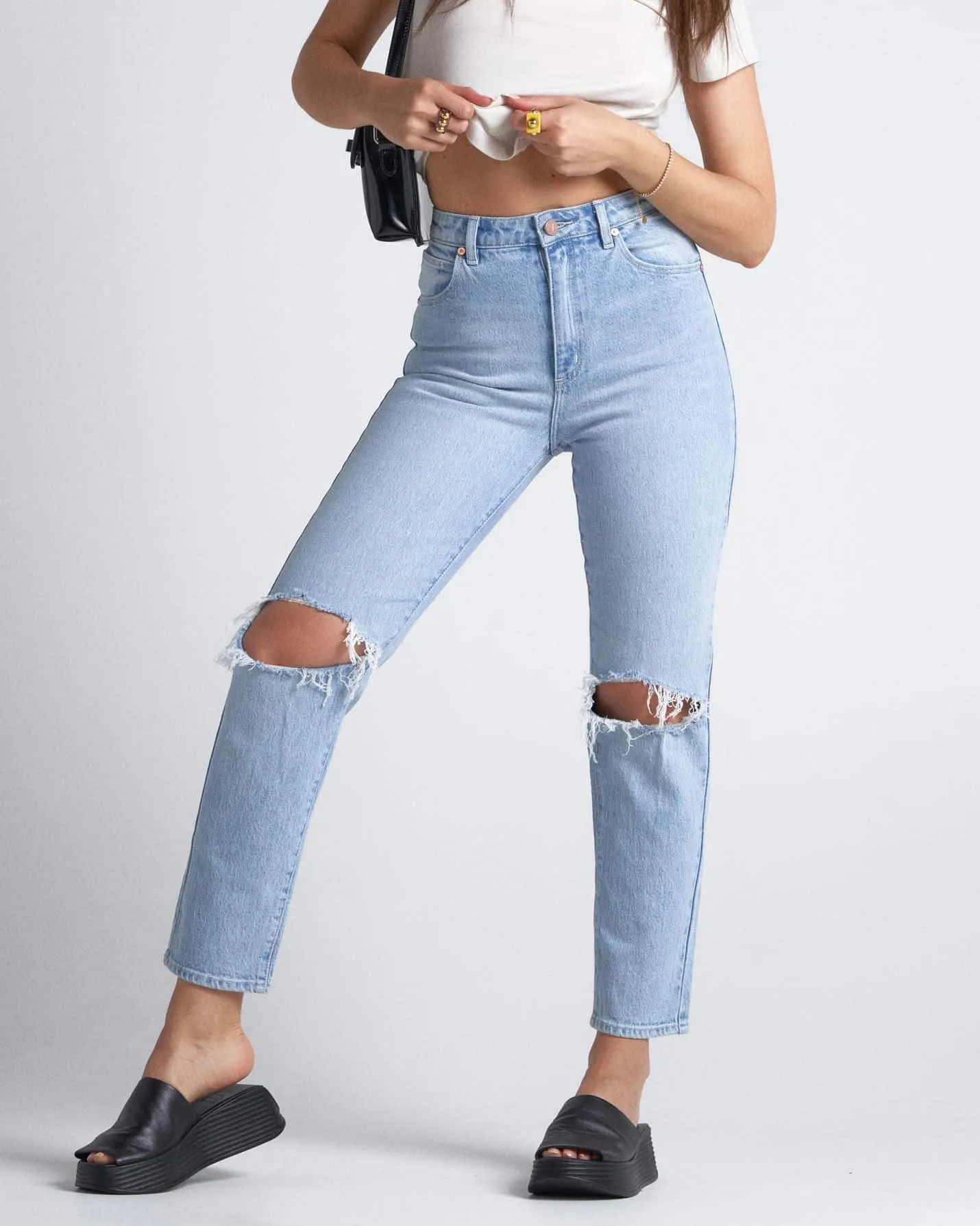 Abrand High Slim Gina RIP Jeans