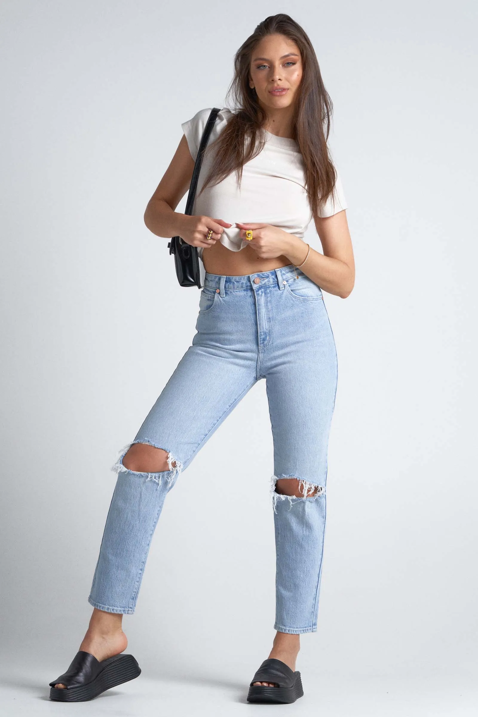 Abrand High Slim Gina RIP Jeans