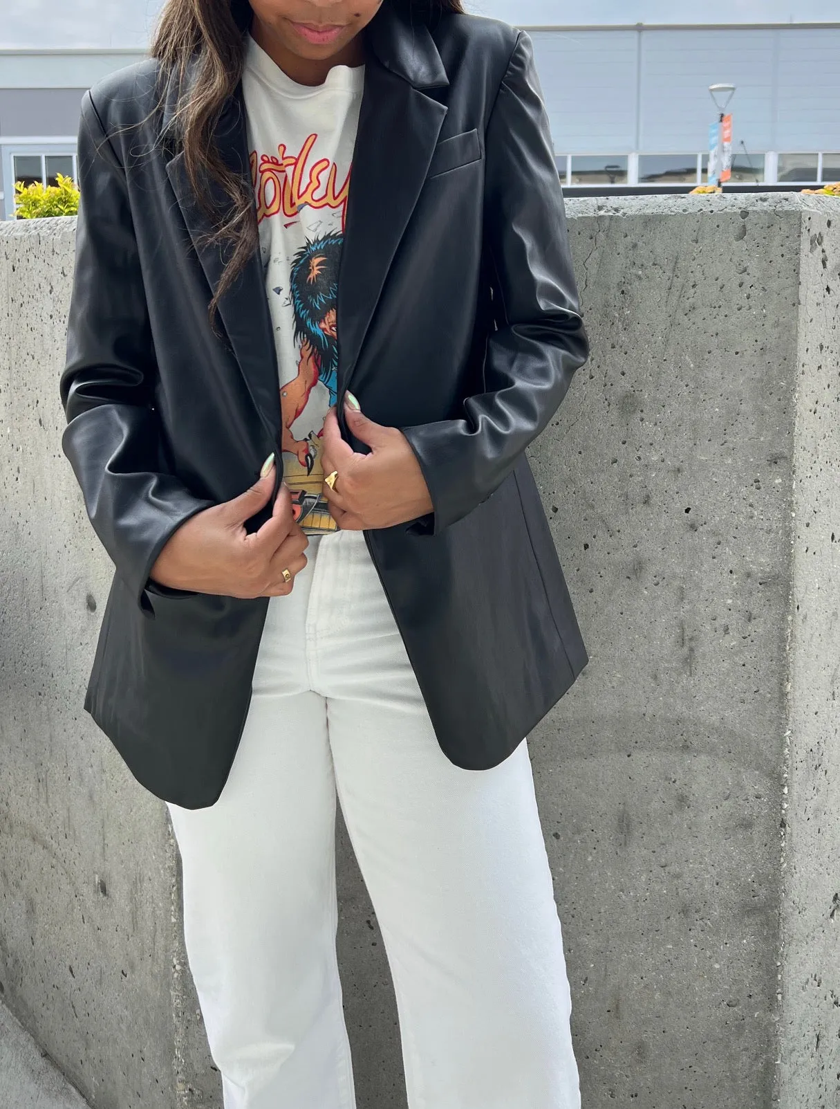 Alexis Vegan Leather Blazer