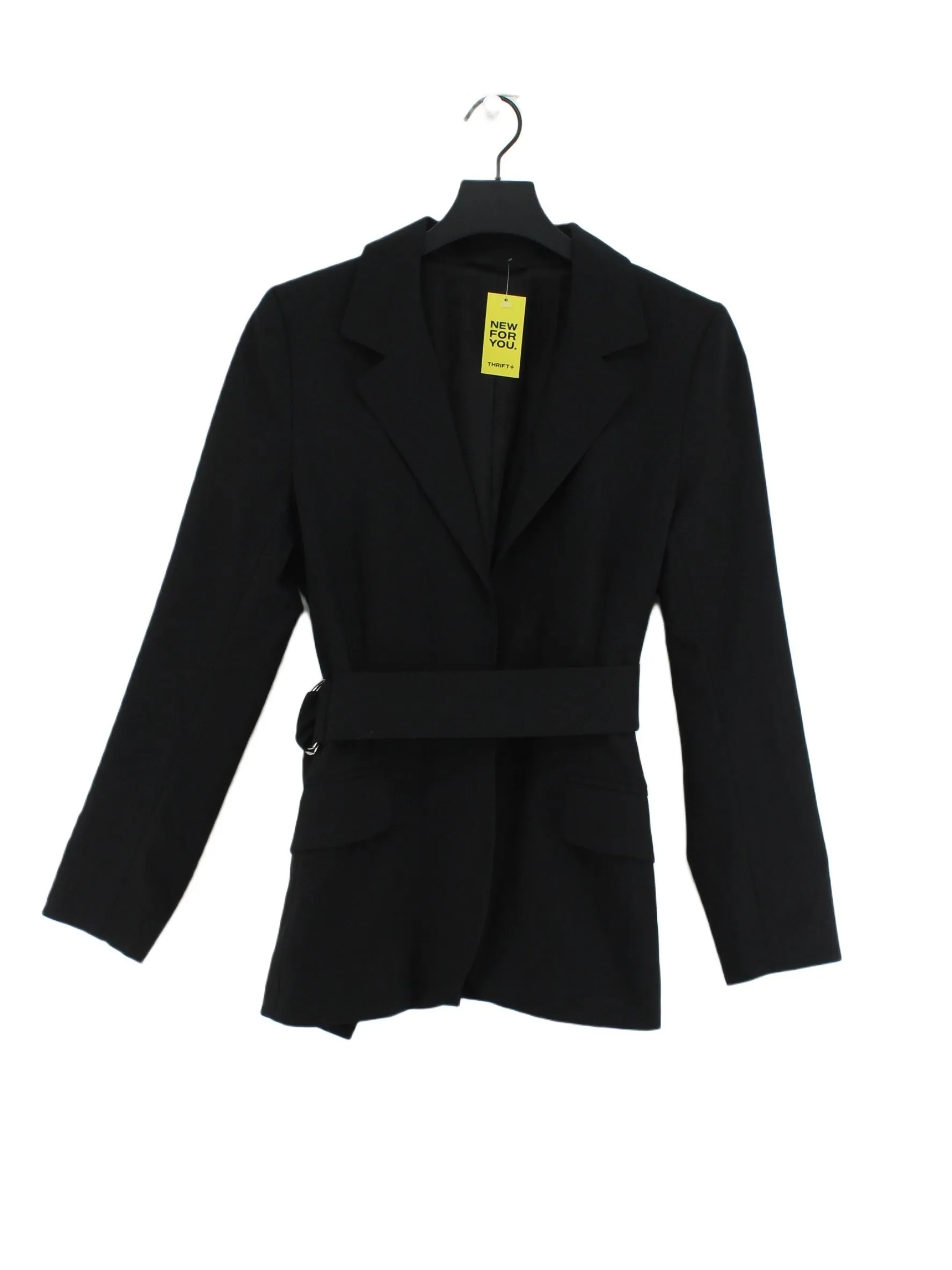 & Other Stories Women's Blazer UK 10 Black Polyester with Elastane, Wool