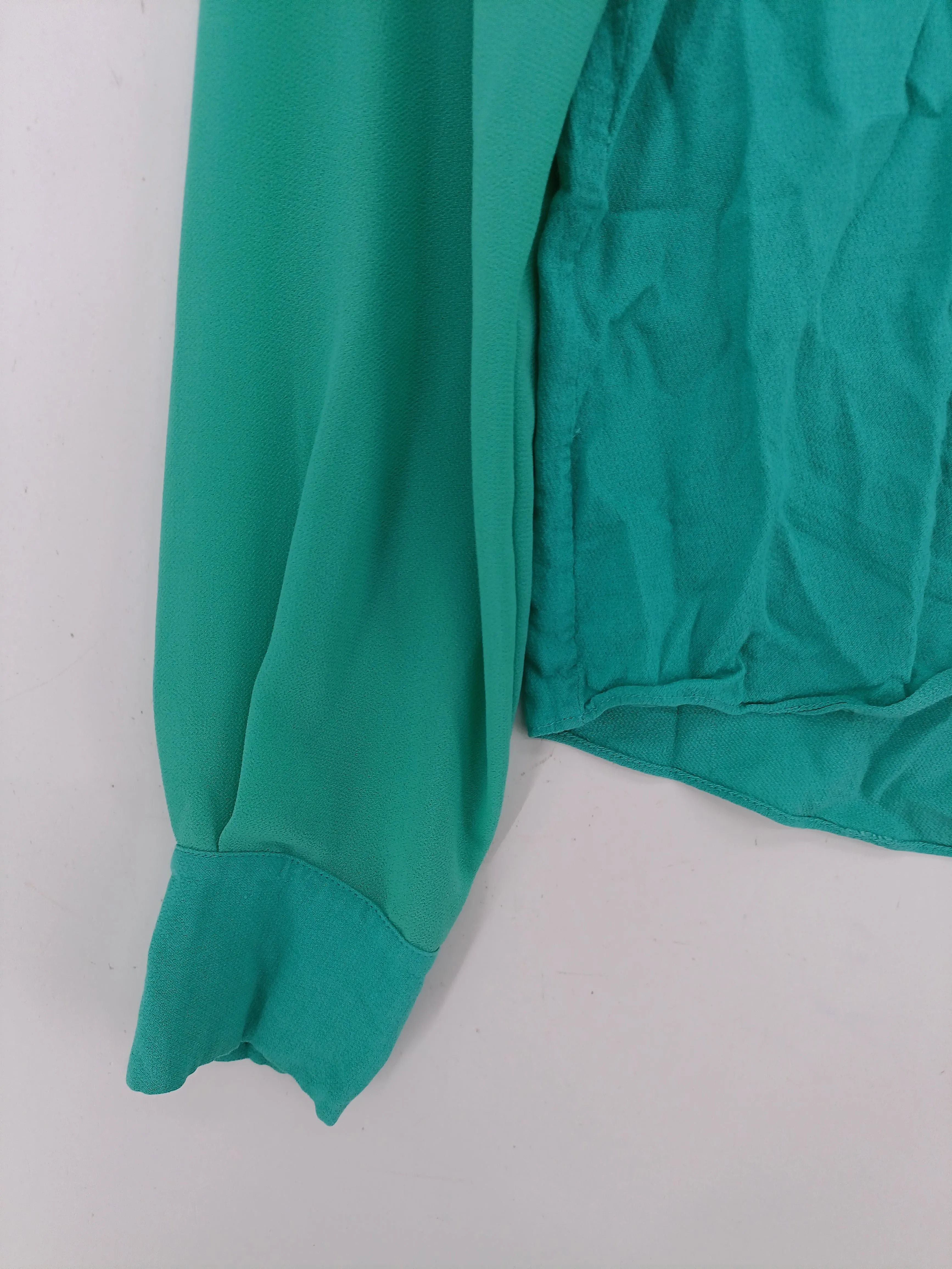 & Other Stories Women's Blouse UK 8 Green 100% Polyester