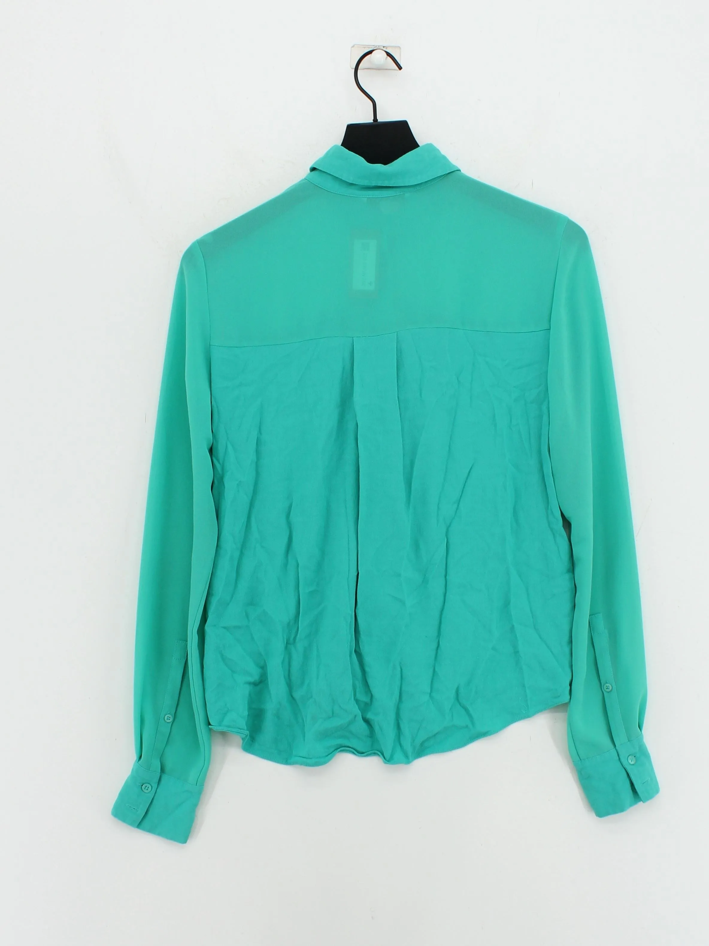 & Other Stories Women's Blouse UK 8 Green 100% Polyester