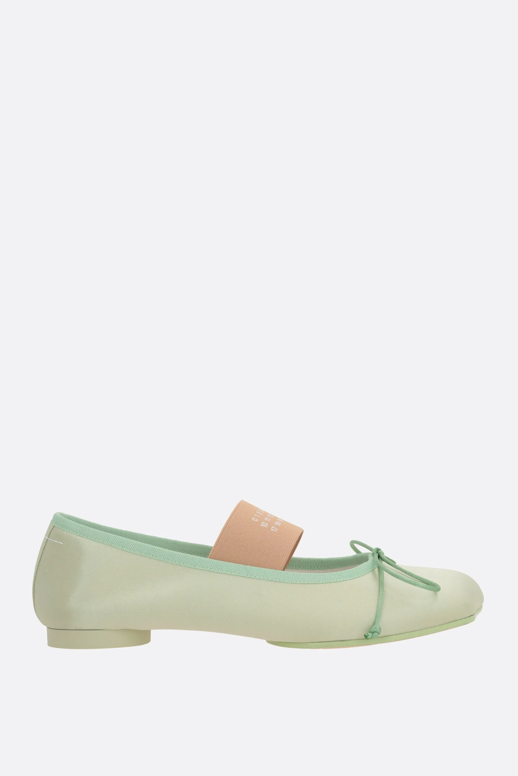 Anatomic satin ballerinas