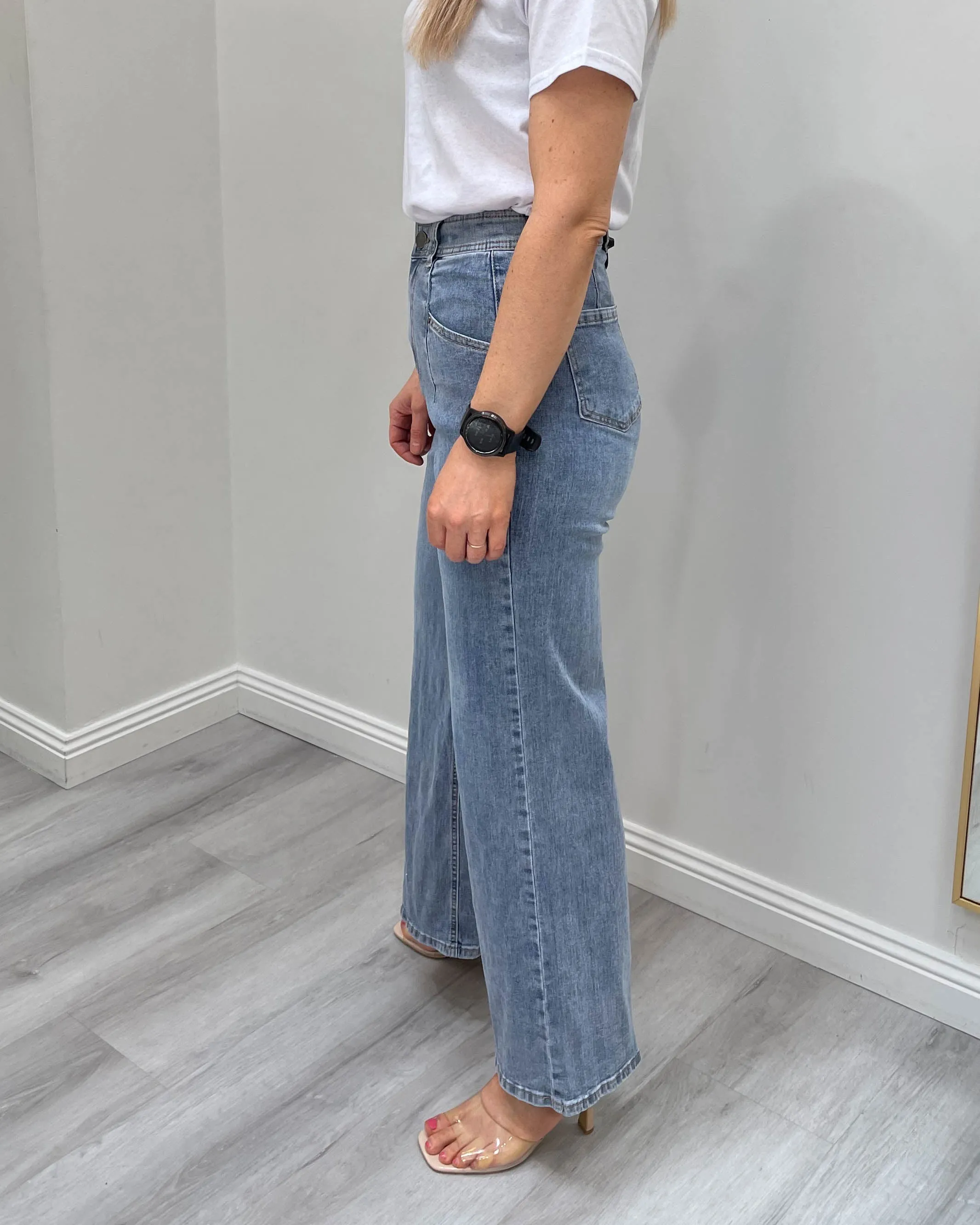 Arca Wide Leg Jeans Blue