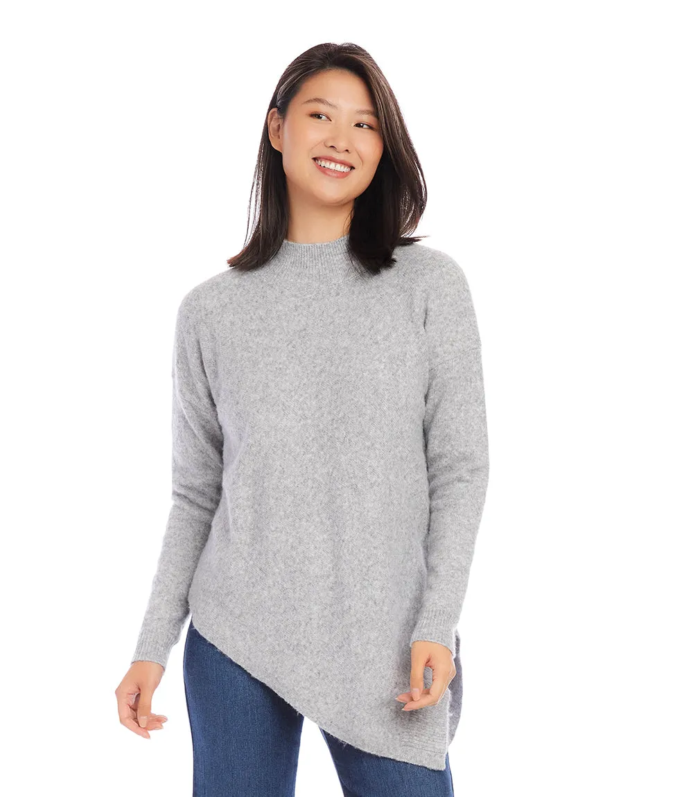 Asymmetric Turtleneck Sweater