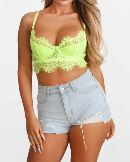 Baddie Lace Bra Top