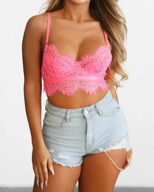 Baddie Lace Bra Top