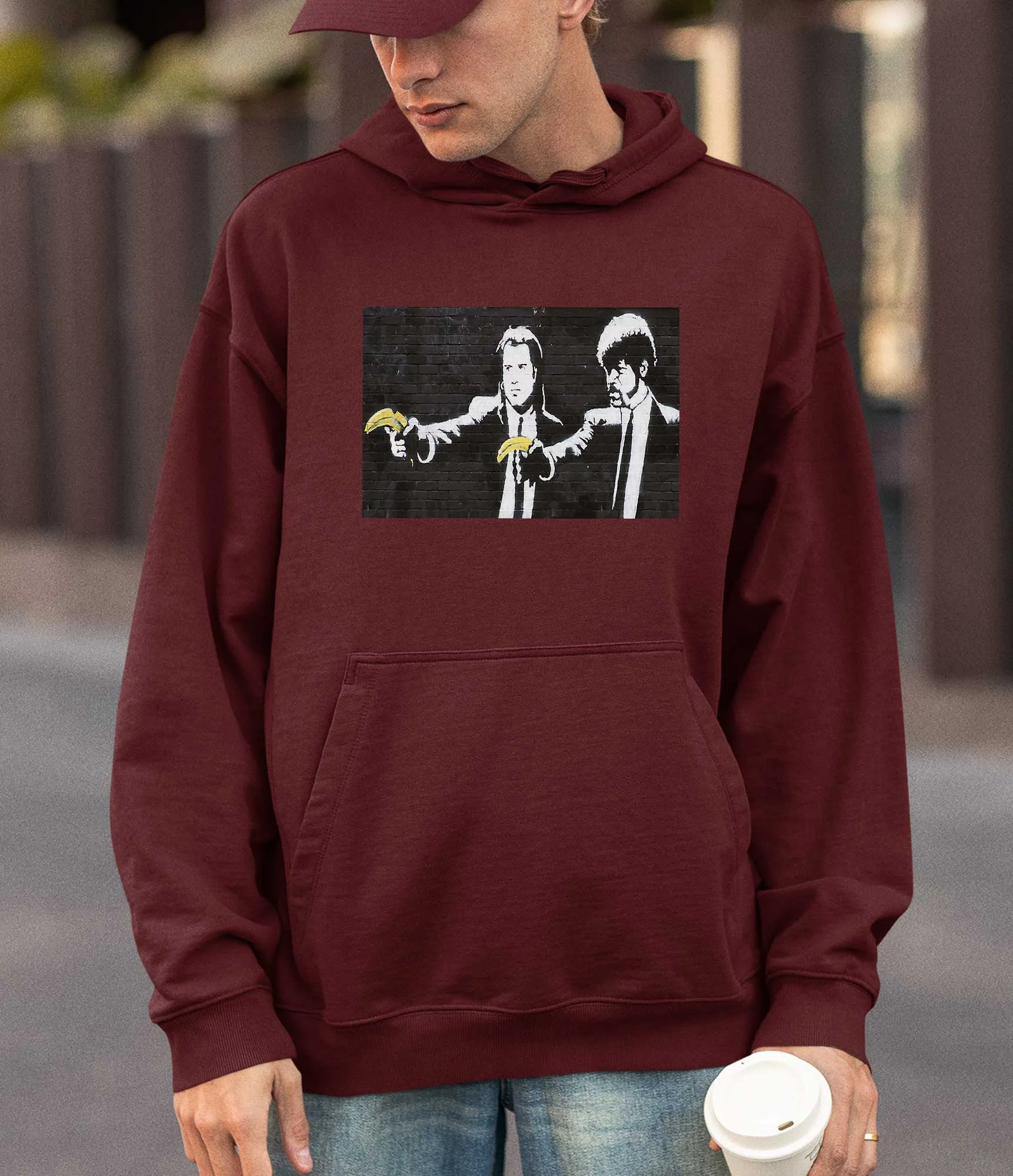 Banksy Hoodie - Pulp Fiction Bananas