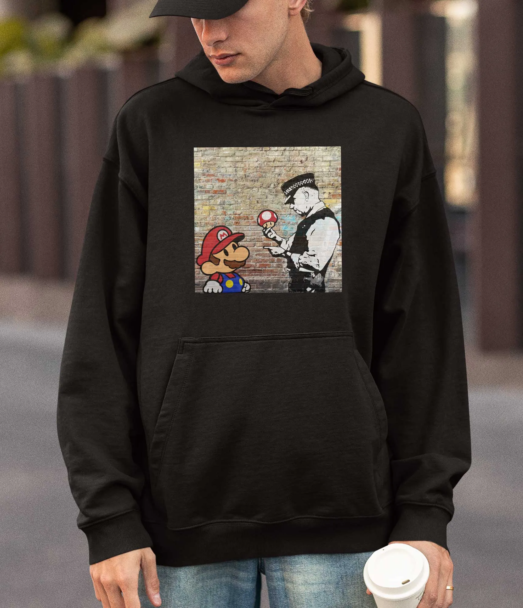 Banksy Hoodie - Super Mario