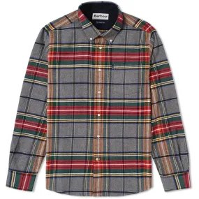 BARBOUR Castlebay Tailored Check Shirt Grey Marl