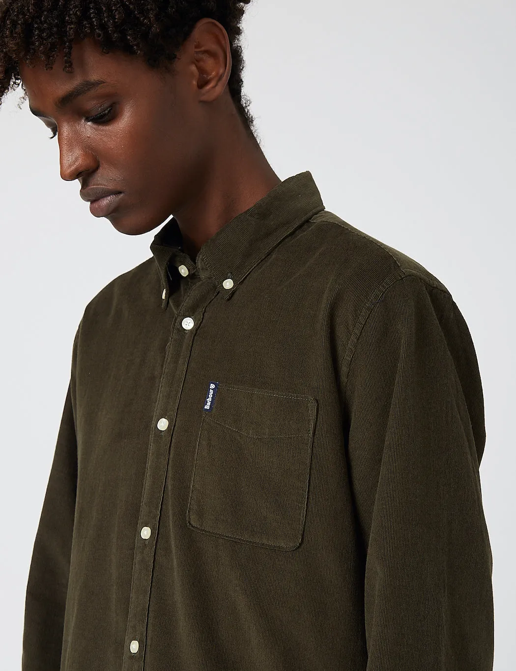 Barbour Cord 2 Tailored Shirt - Forest Green