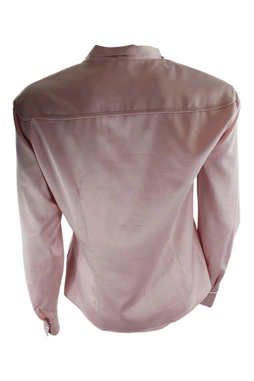 BASLER Pink Satin Pussy Bow Blouse (36)