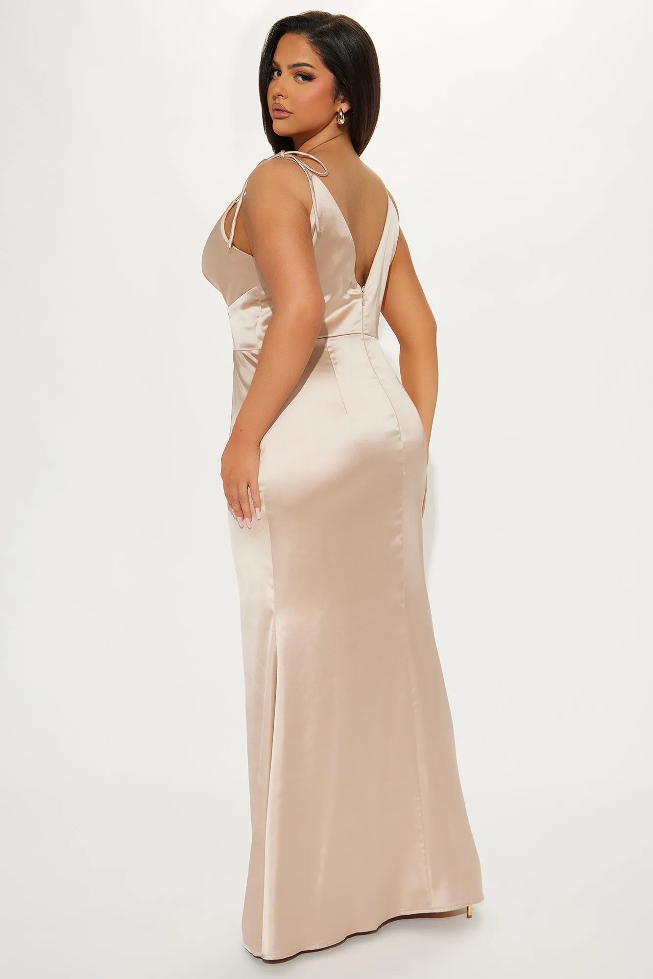 Bernadette Satin Gown - Gold