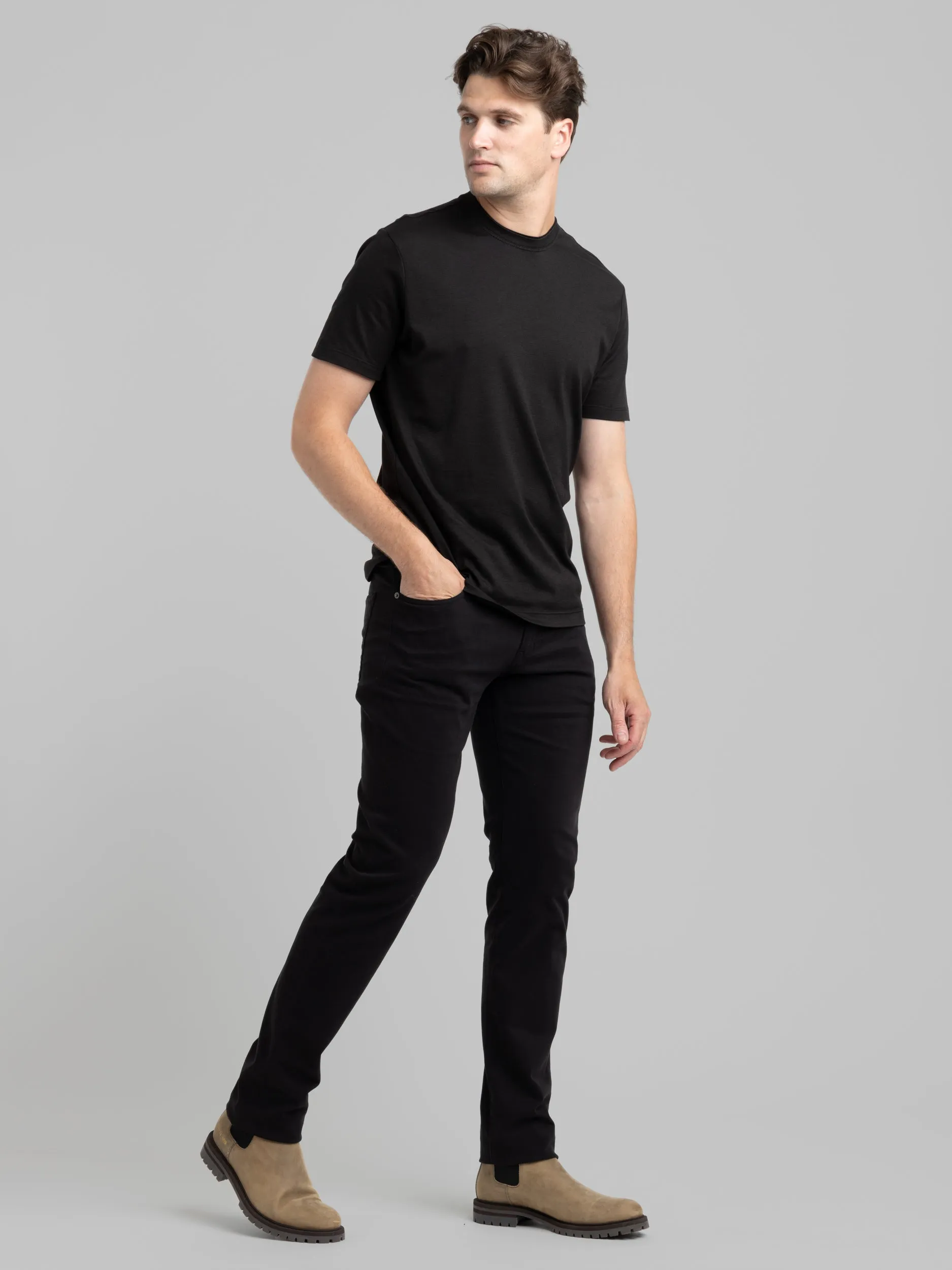 Black Five-Pocket Jeans