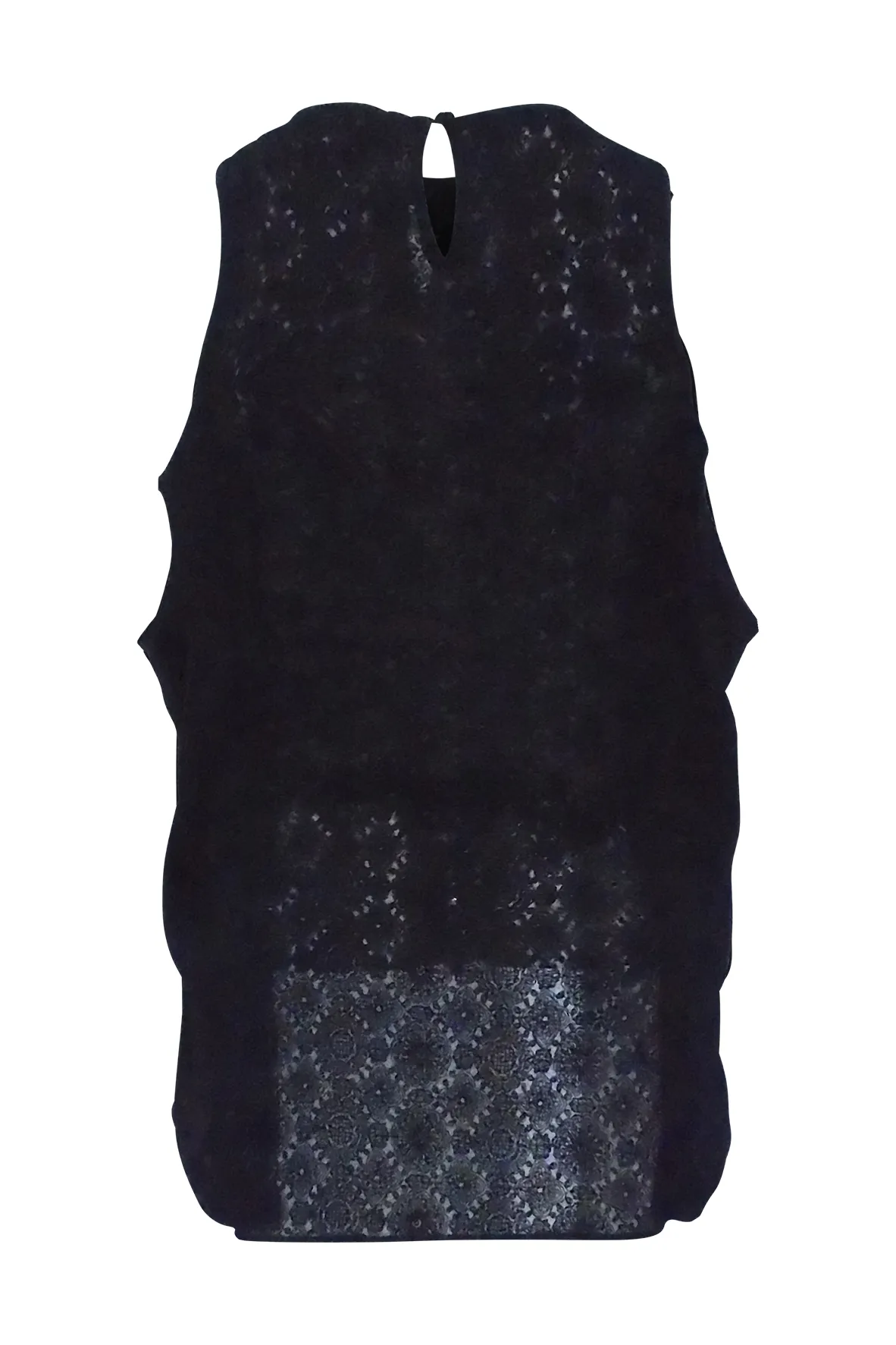 Black Lace Sleeveless Top