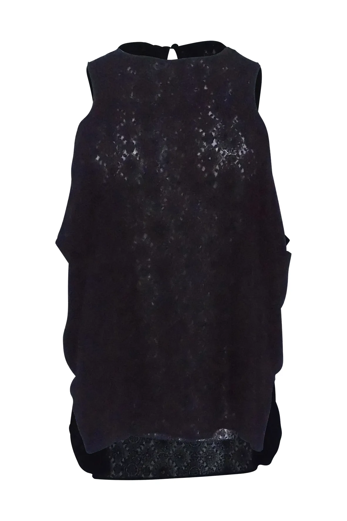 Black Lace Sleeveless Top