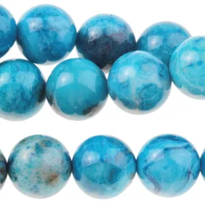 Blue Crazy Lace Agate 10mm Round - 8-Inch