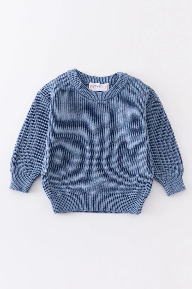 Blue pullover sweater