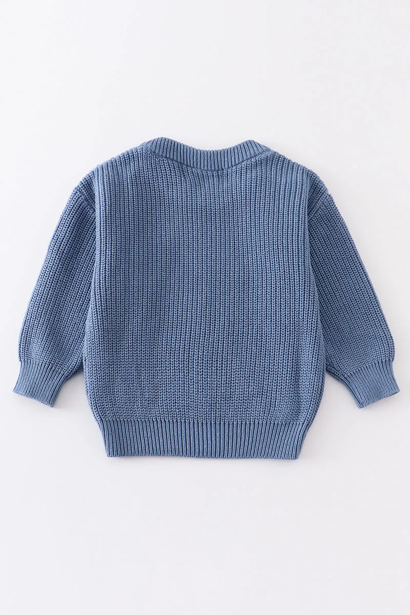 Blue pullover sweater