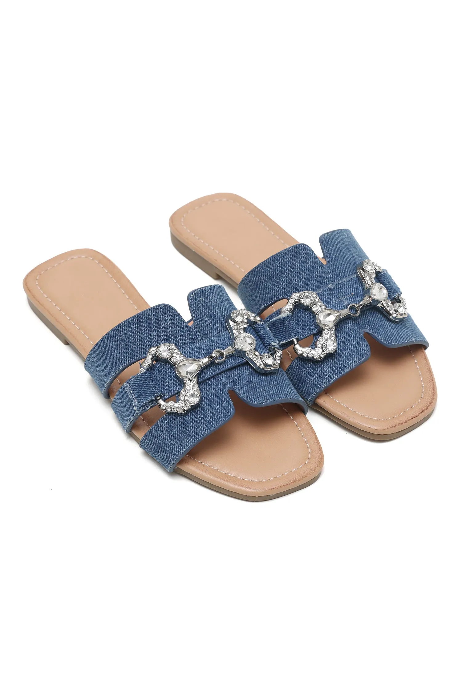 BOHO CHARM SLIDES-JEANS