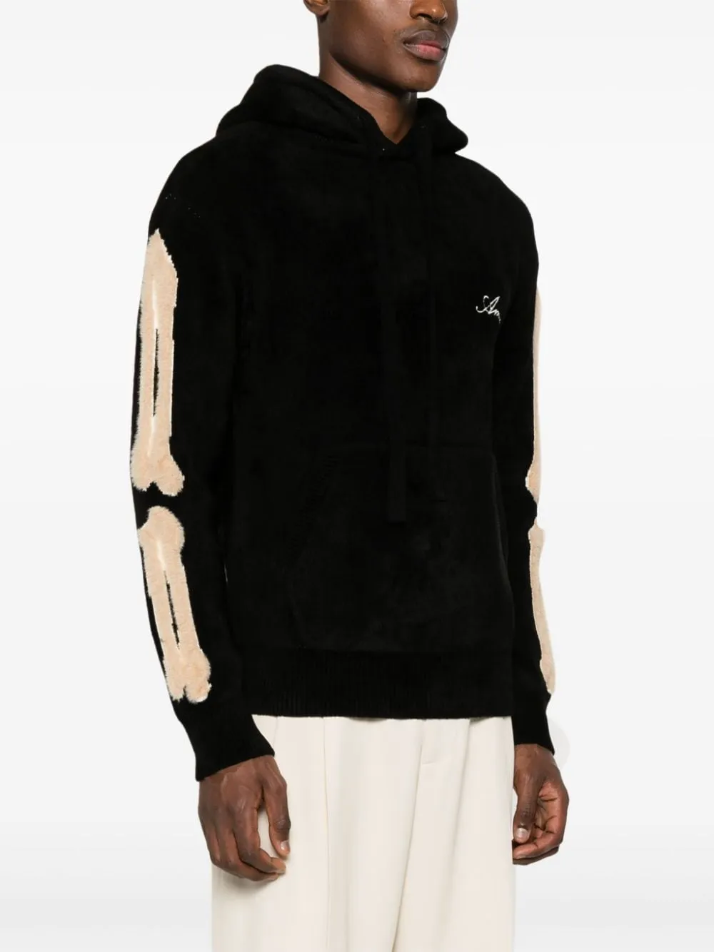 Bones logo-embroidered hoodie