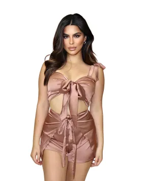 Bow Top - Rose Gold Satin