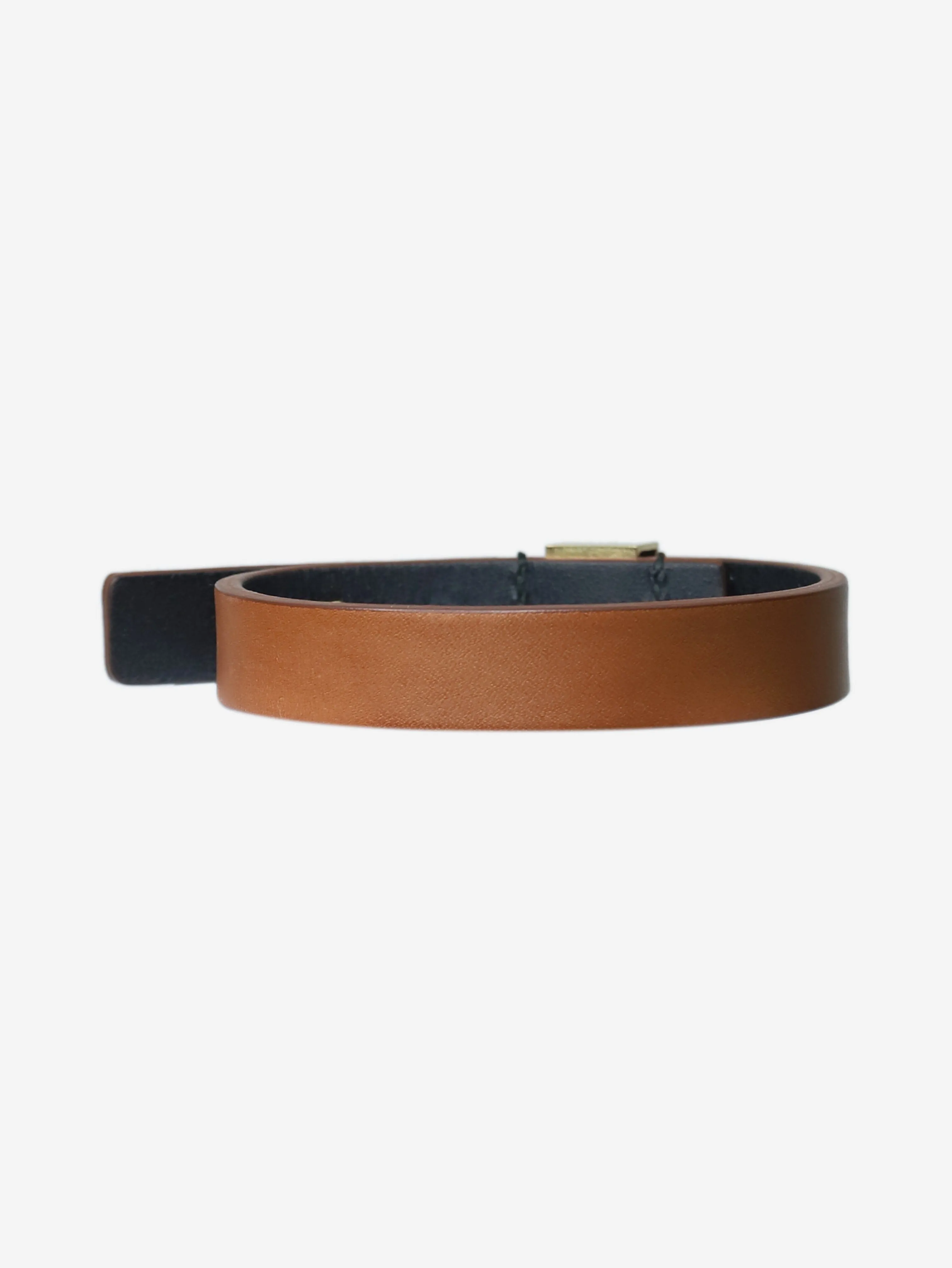 Brown leather bracelet - size