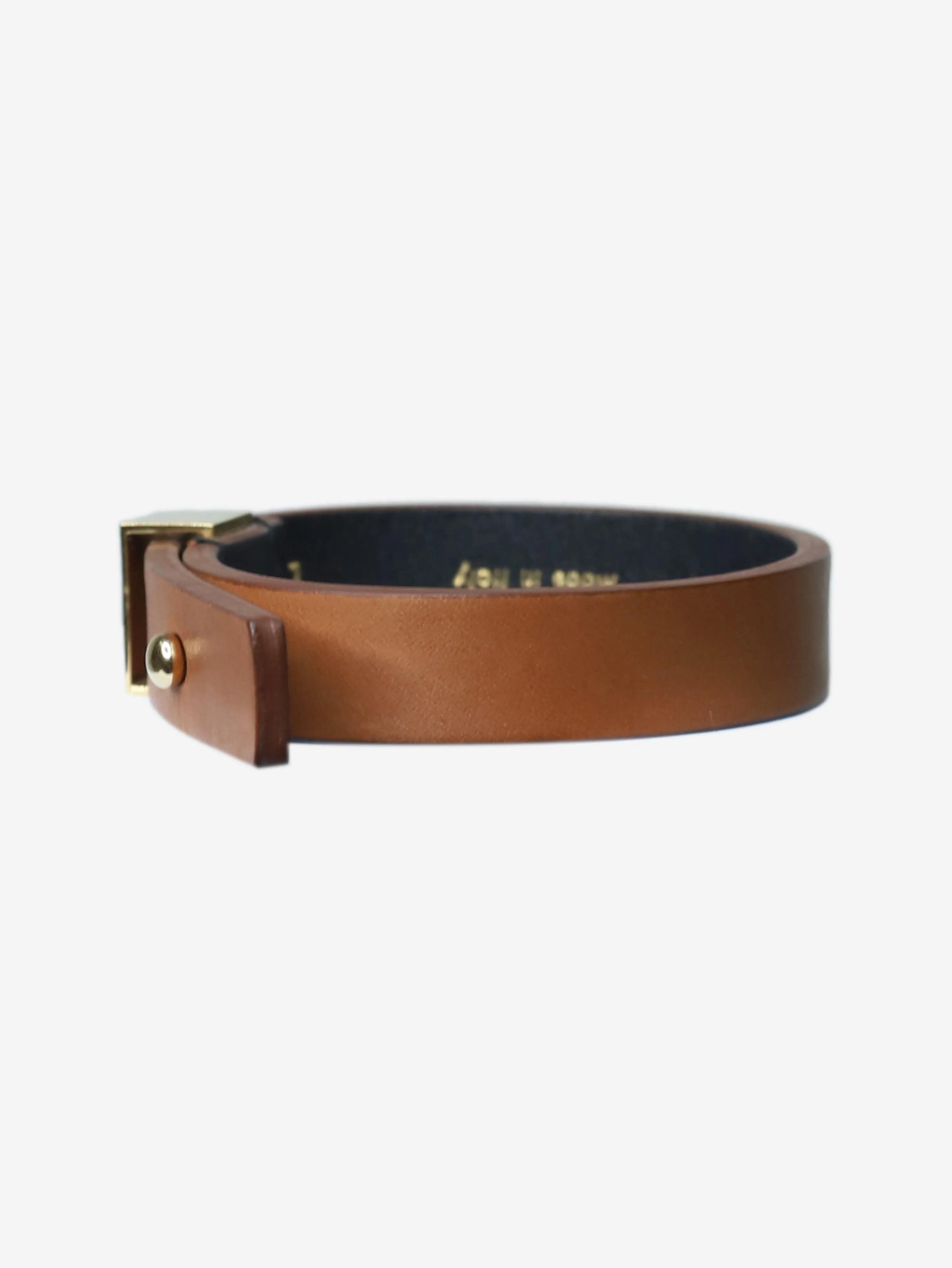 Brown leather bracelet - size