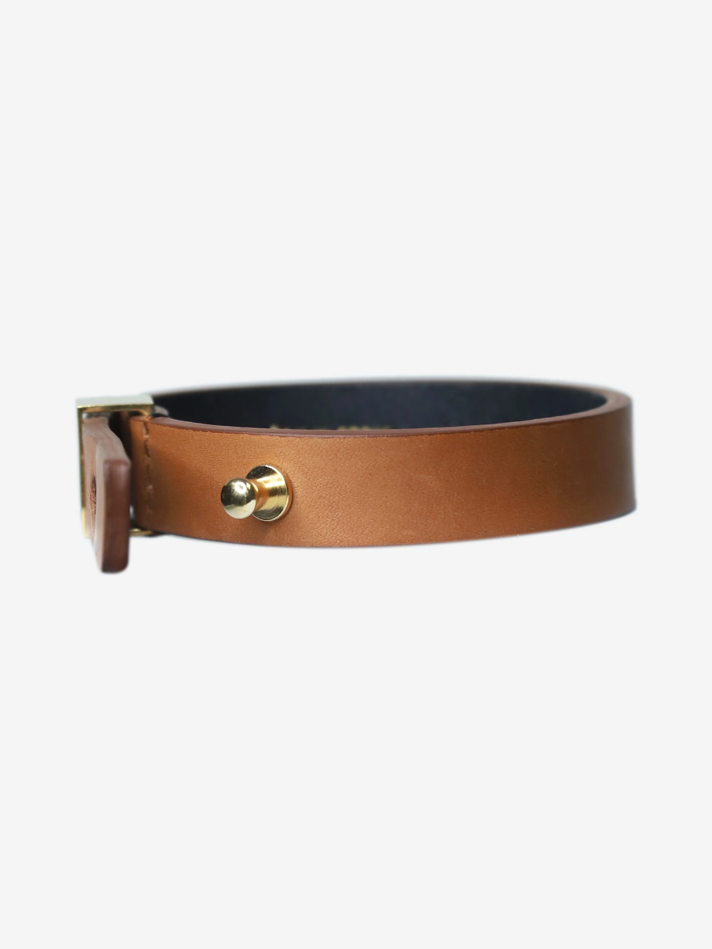 Brown leather bracelet - size