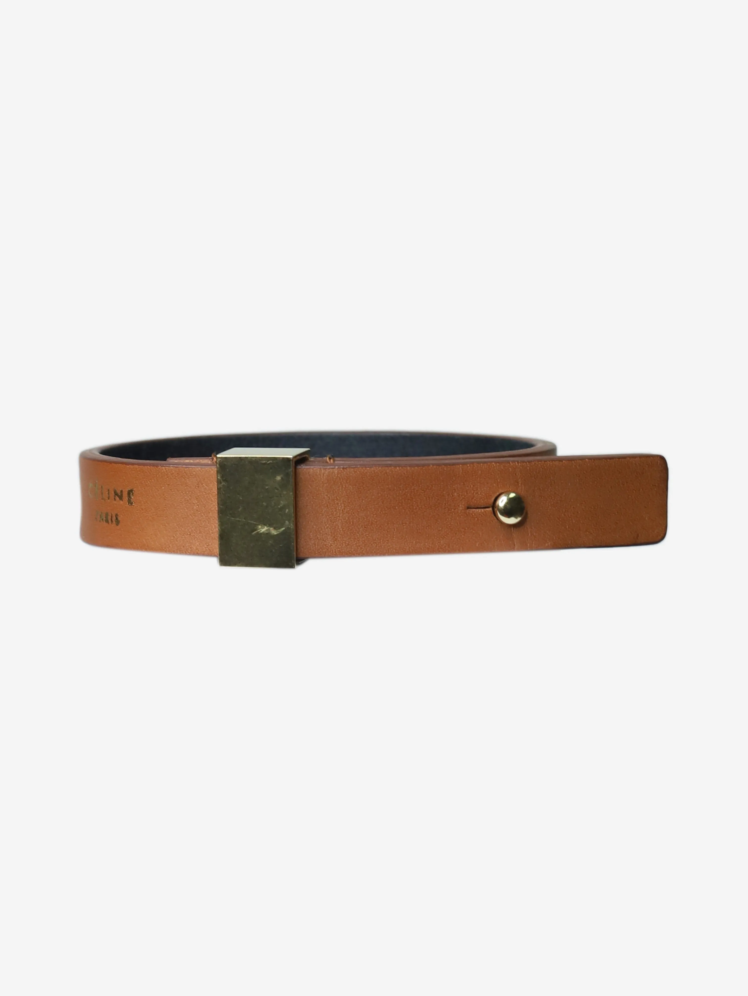 Brown leather bracelet - size