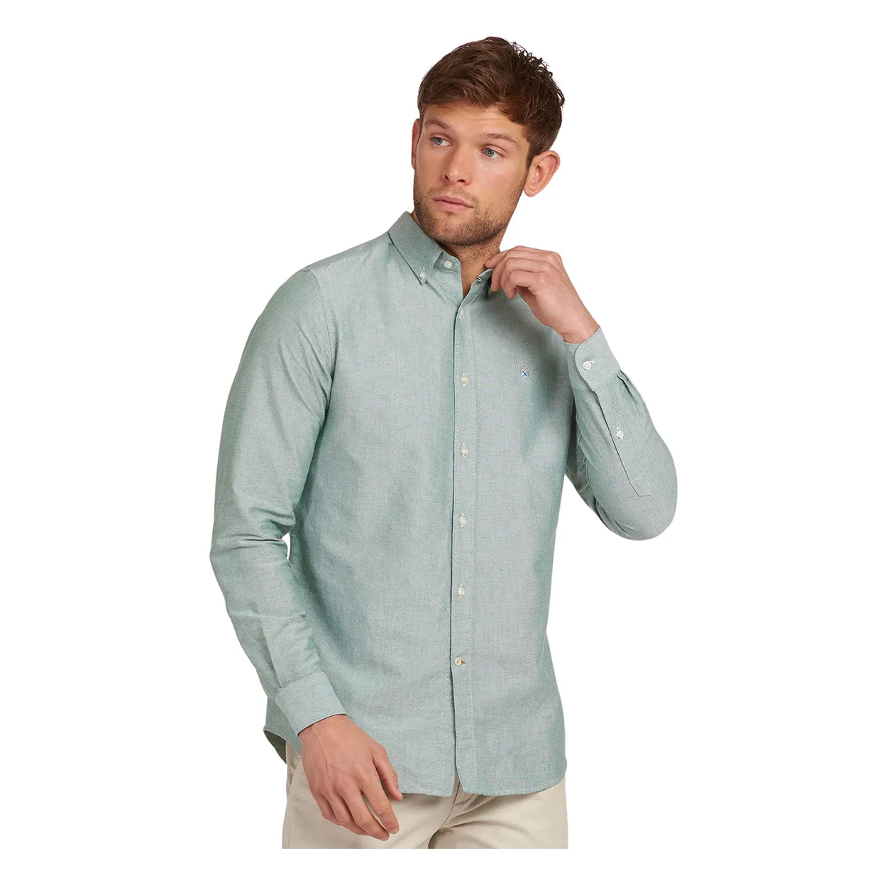 Camicia Barbour Oxford 3 Tailored Verde