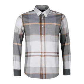 Camicia Uomo Barbour Dunoon Tailored Shirt Grigio Multicolor