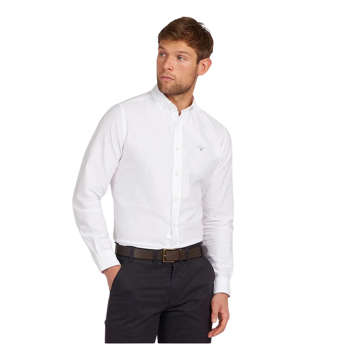 Camicia Uomo Barbour Oxford 3 Tailored Bianco