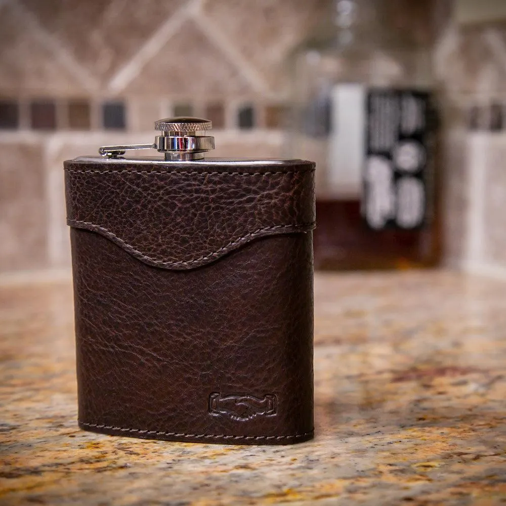 Campaign Leather Flask