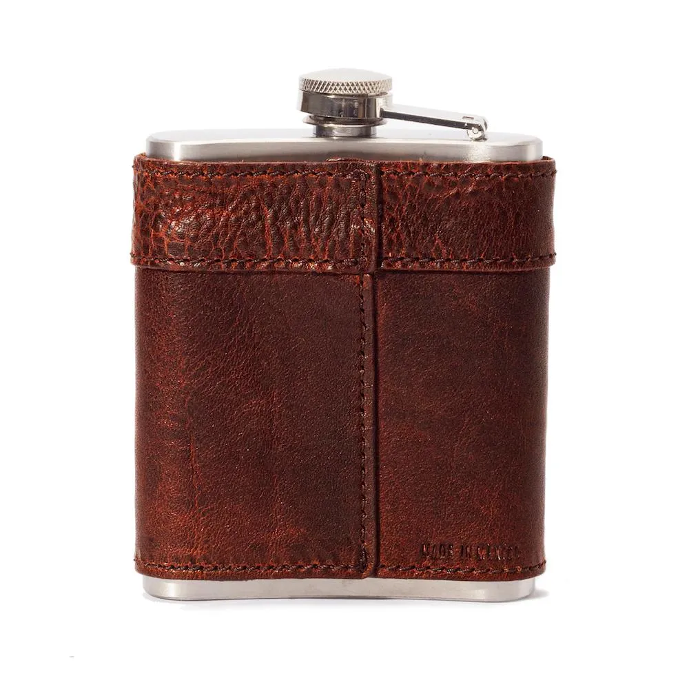 Campaign Leather Flask