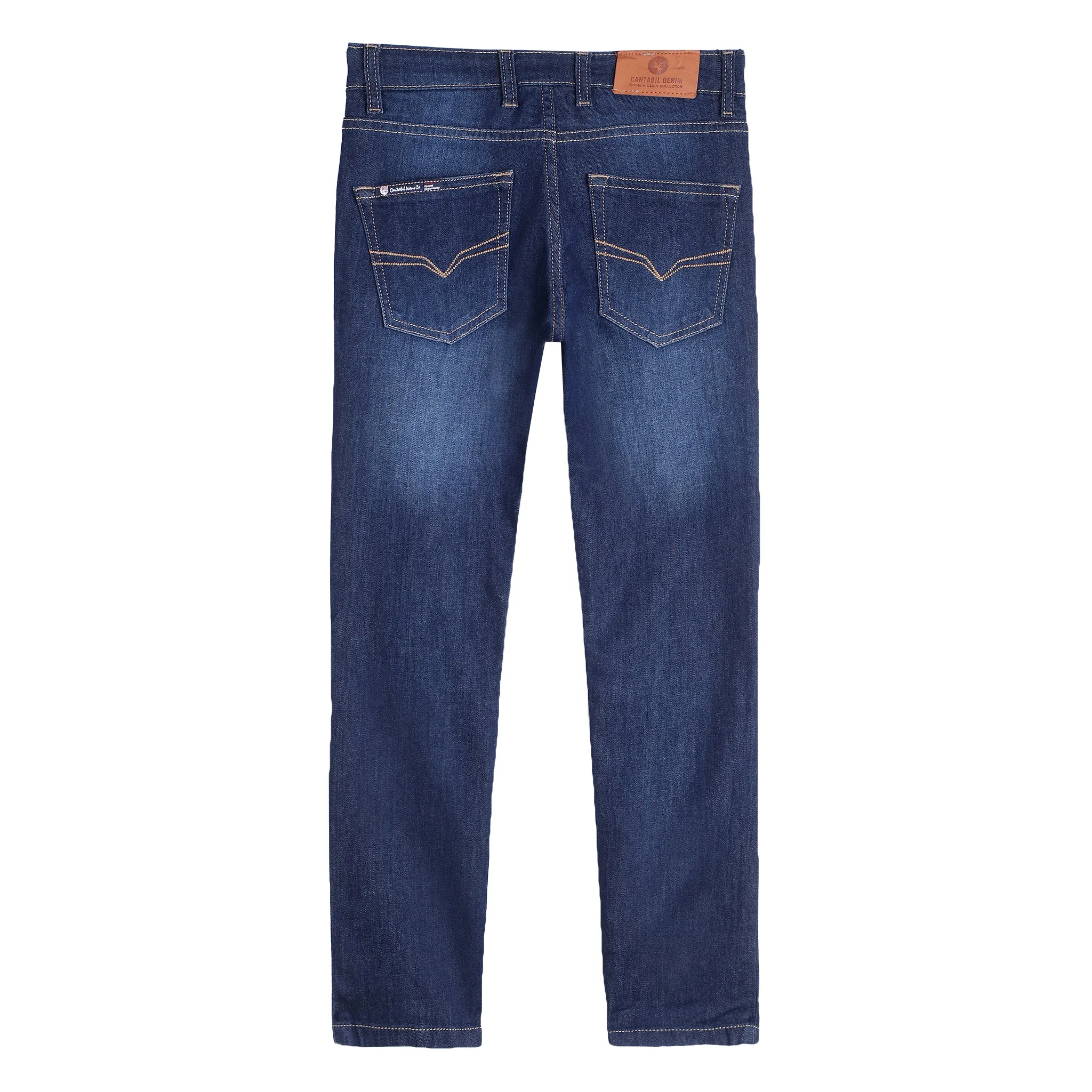 Cantabil Boys Dark Blue Solid Jeans