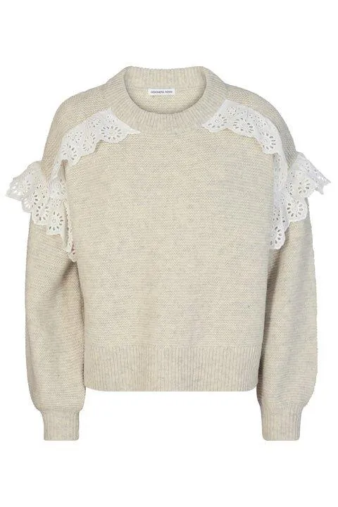 Carmen Lace Knit Oatmeal