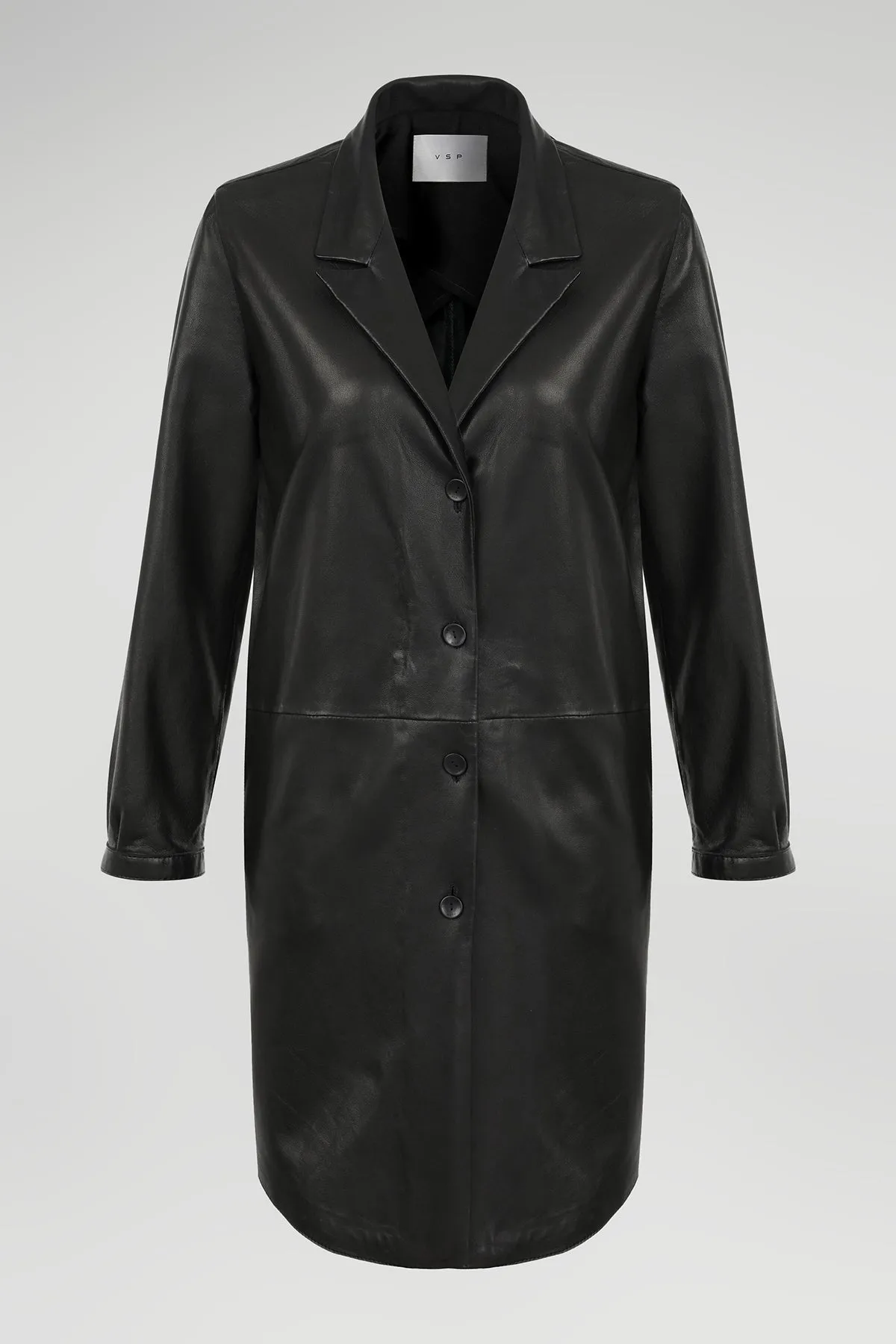 Celine - Black Leather Coat