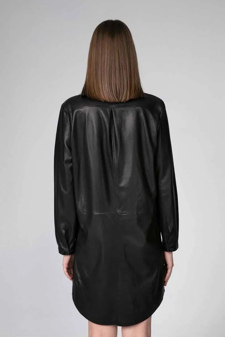 Celine - Black Leather Coat