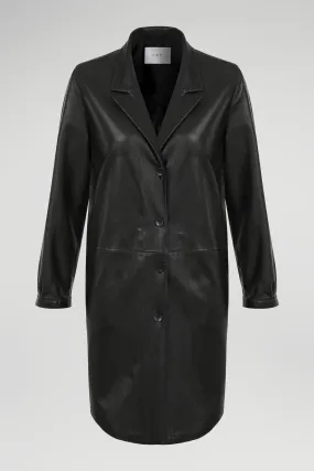 Celine - Black Leather Coat