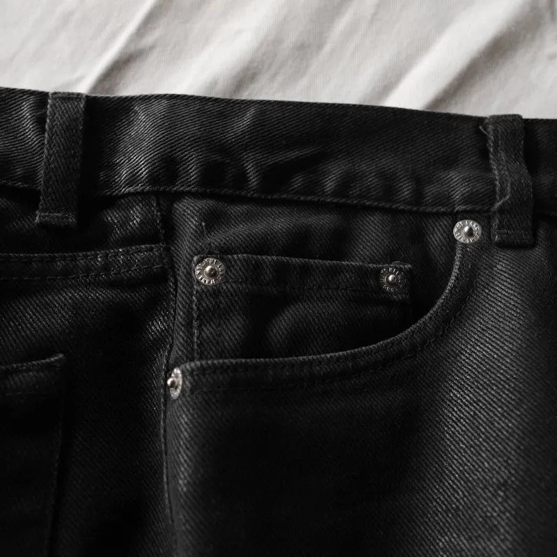 coated cotton jeans