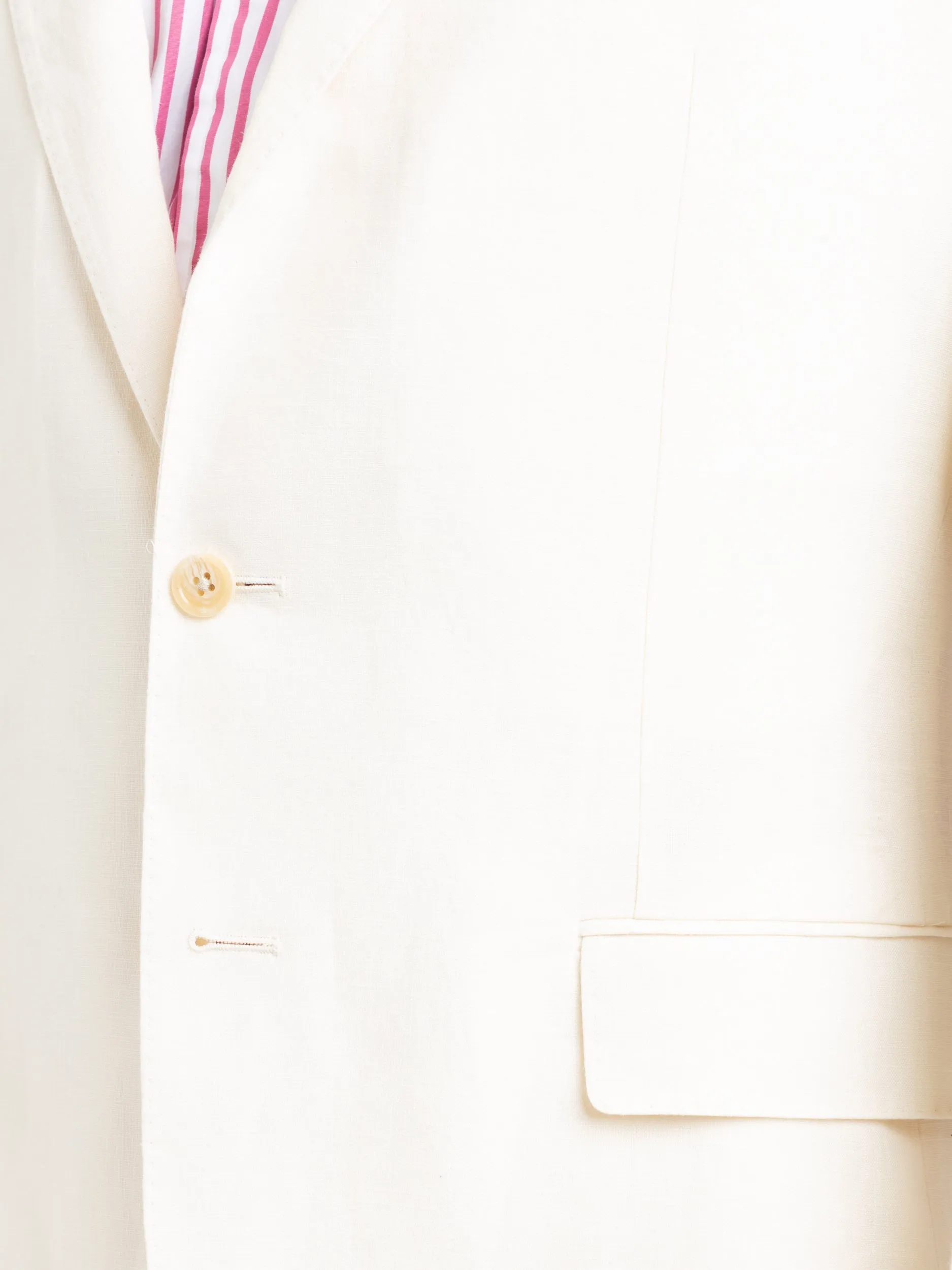 Cream Polo Tailored Linen Sport Jacket