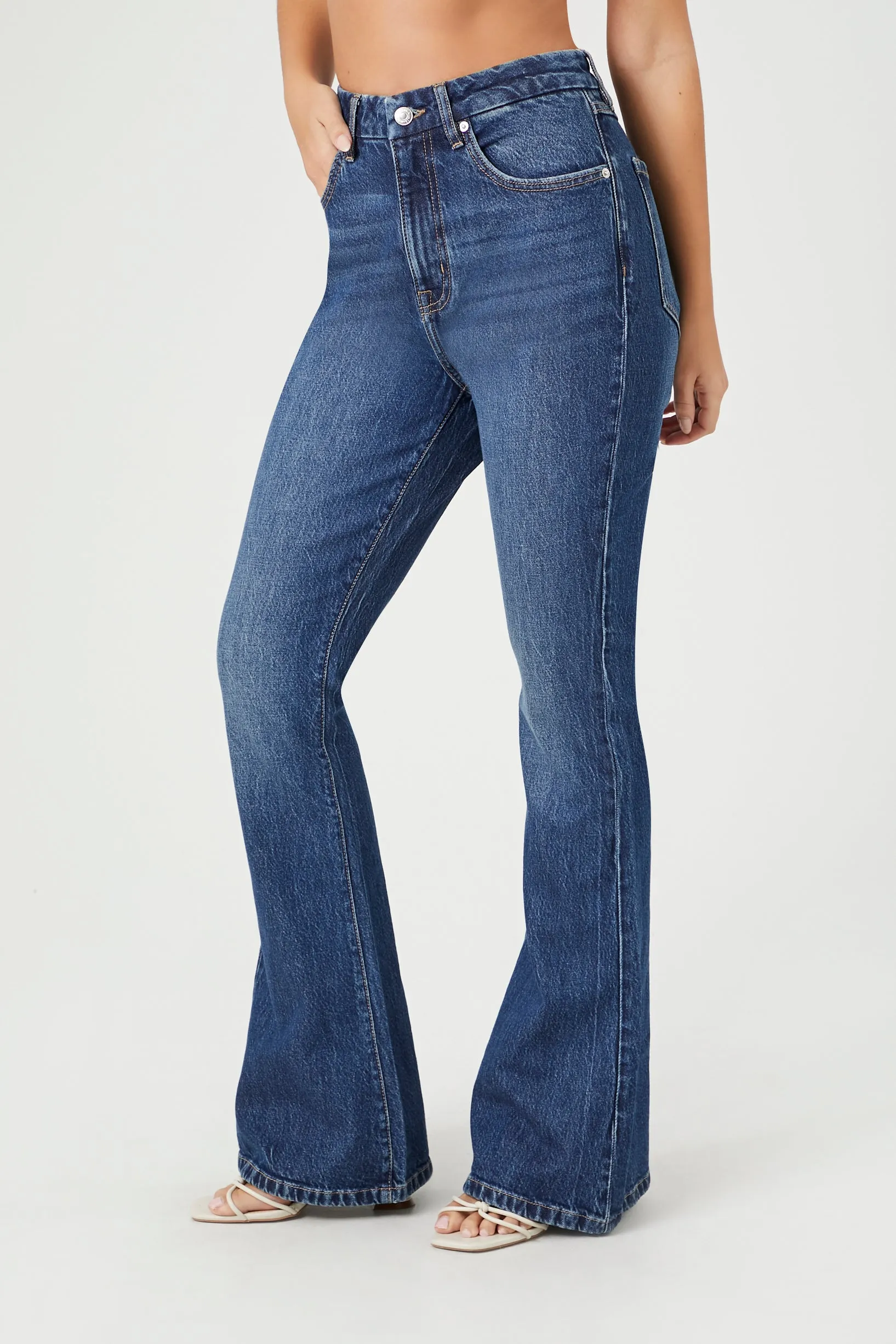 Curvy Stretch-Denim Flare Jeans